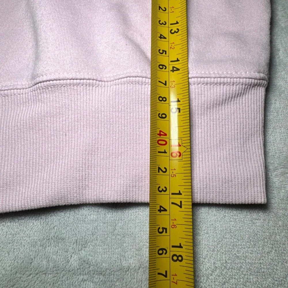 Disney Mickey and Friends Girl's Pink Crop Zip Up Hoodie Character Graphic Large